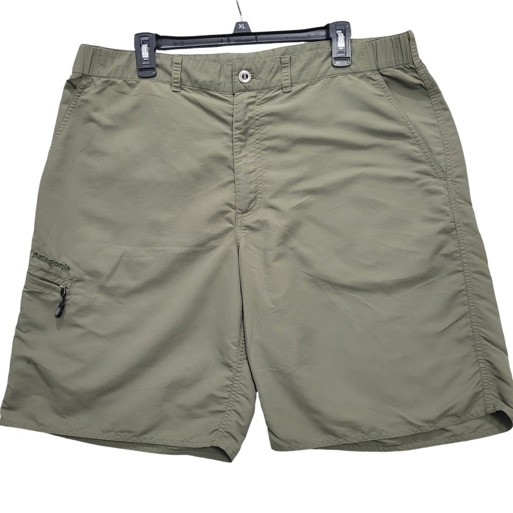 Patagonia Gi III Shorts Mens XL Sage Green Nylon Hiking Outdoor Cargo 10 Inseam